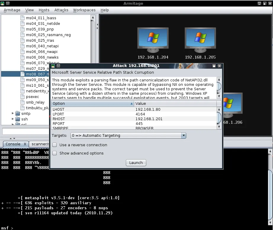 Armitage ms08-067 Armitage ms08-067