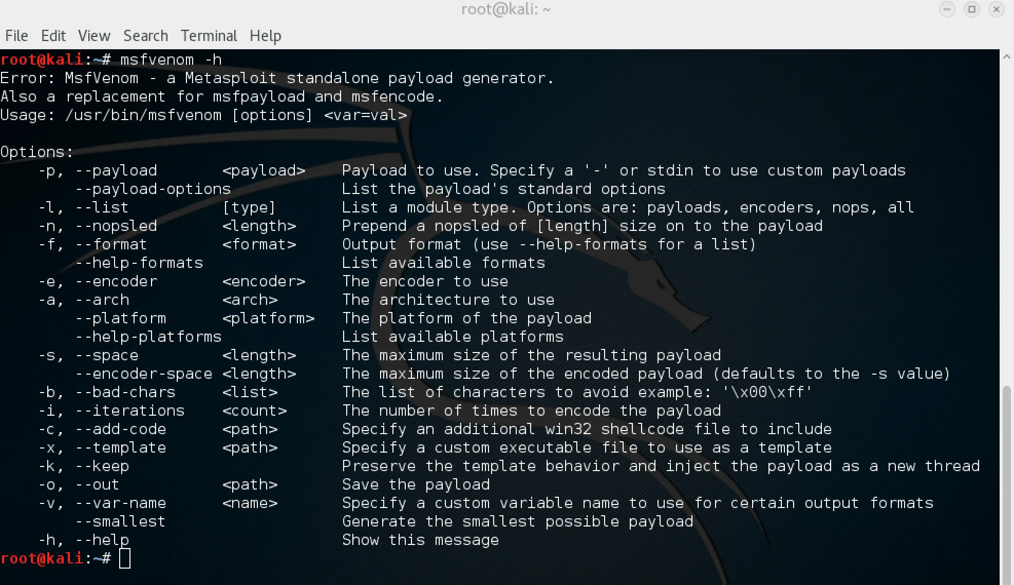 msfvenom replaces msfpayload and msfencode msfvenom replaces msfpayload and msfencode