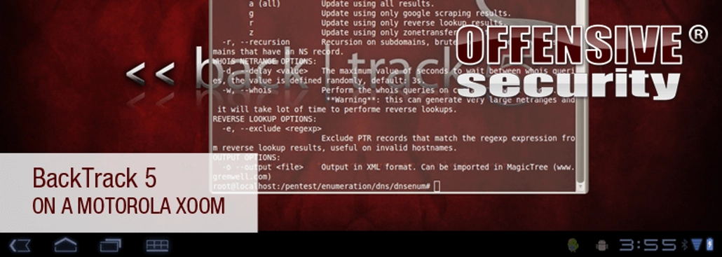 BackTrack 5 on a Motorola Xoom