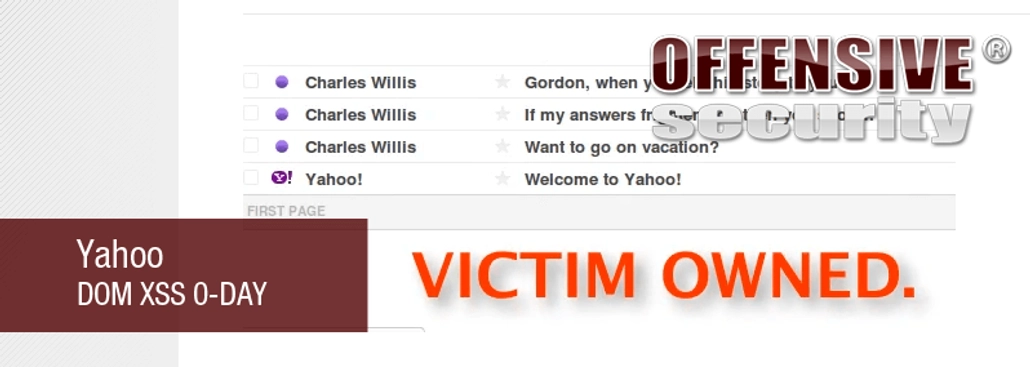 Yahoo XSS 0-Day