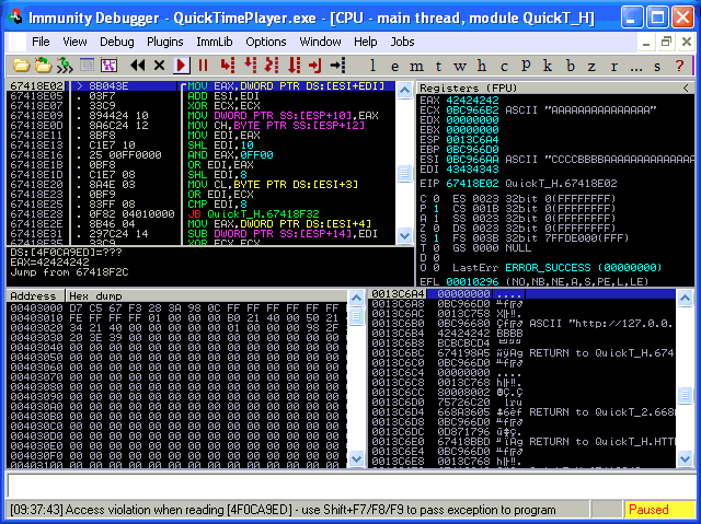 Multiple Media Player HTTP DataHandler Overflow