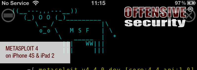 Metasploit 4 on iPhone 4S & iPad 2