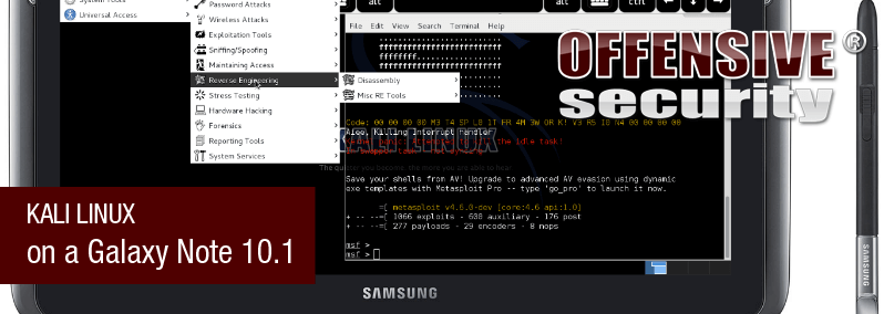 Kali Linux on a Galaxy Note 10.1