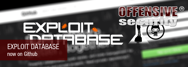 Exploit Database Hosted on GitHub