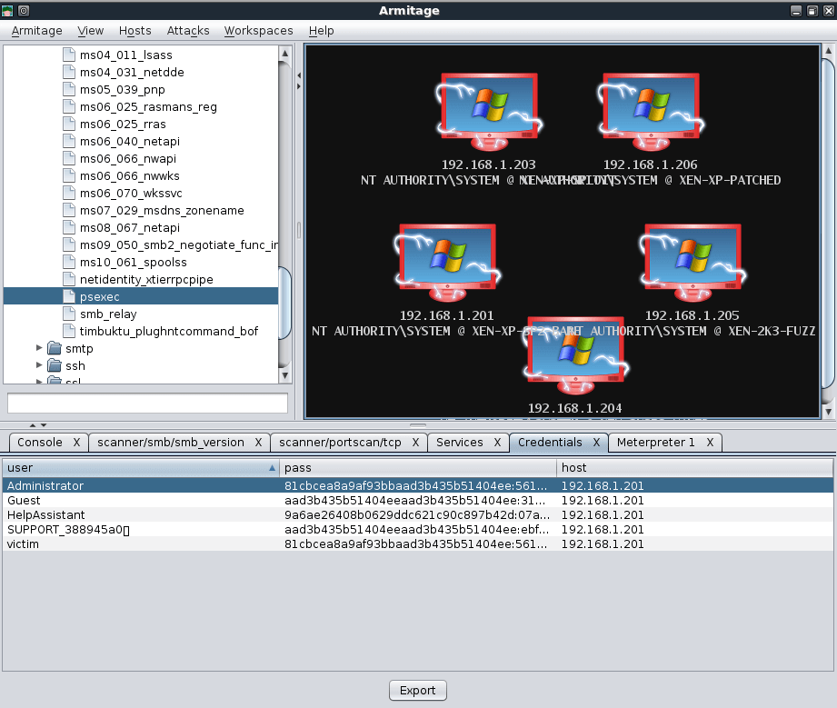 Armitage multiple shells