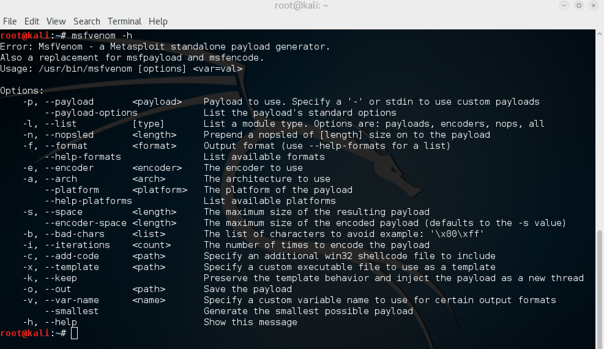 msfvenom create php webshell