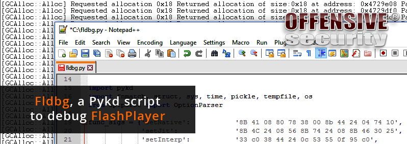 Fldbg, a Pykd script to debug FlashPlayer