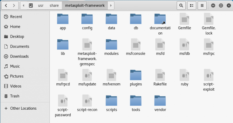 The Metasploit filesystem