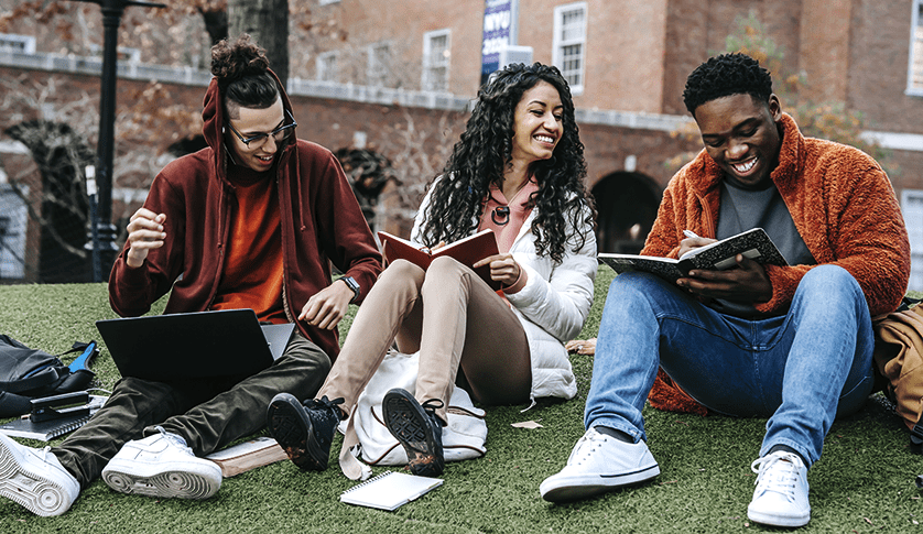 Students on campus