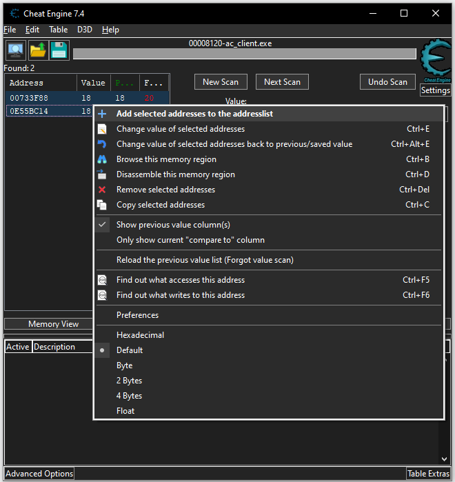 Download Cheat Engine 7.4 free (English version)