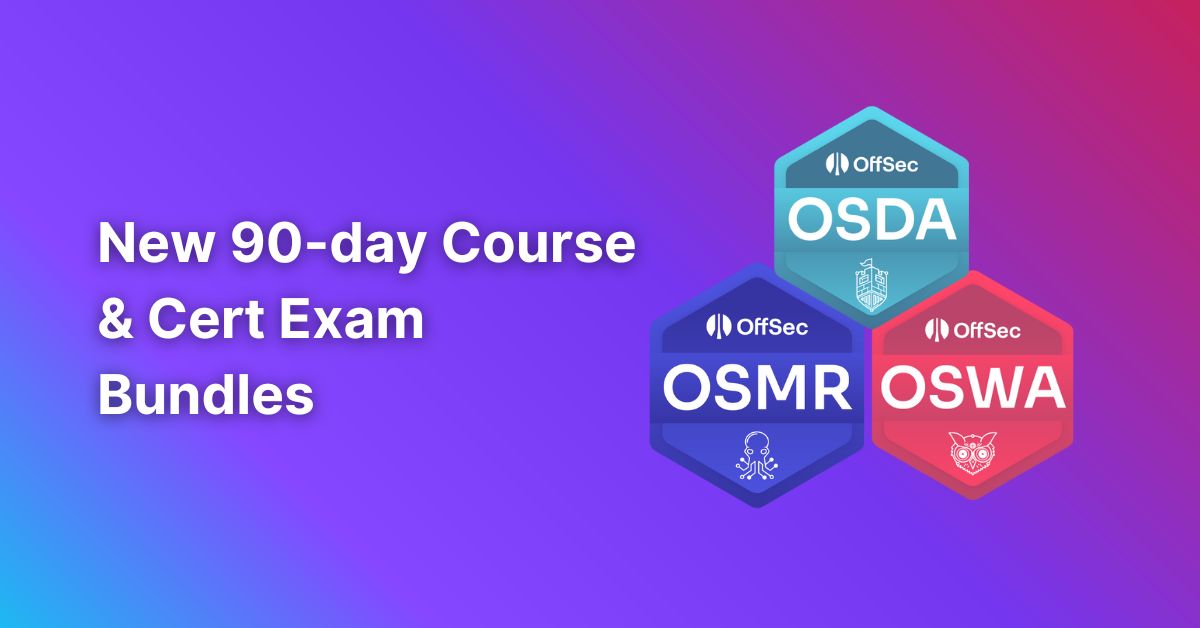 New 90-day Course and Cybersecurity Certification Exam Bundles